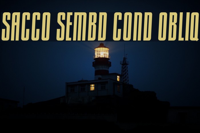 Sacco SemBd Cond Obliq फ़ॉन्ट examples