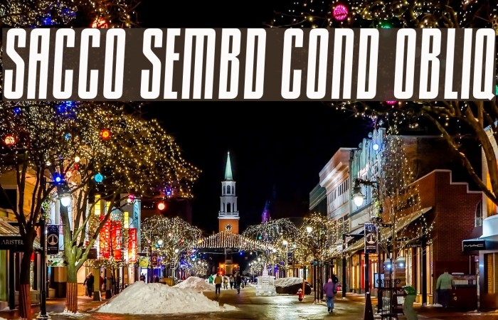 Sacco SemBd Cond Obliq फ़ॉन्ट examples