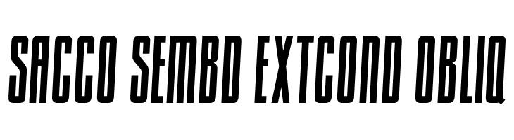 Sacco SemBd ExtCond Obliq  font caratteri gratis