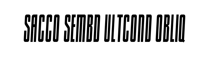 Sacco SemBd UltCond Obliq  Frei Schriftart Herunterladen