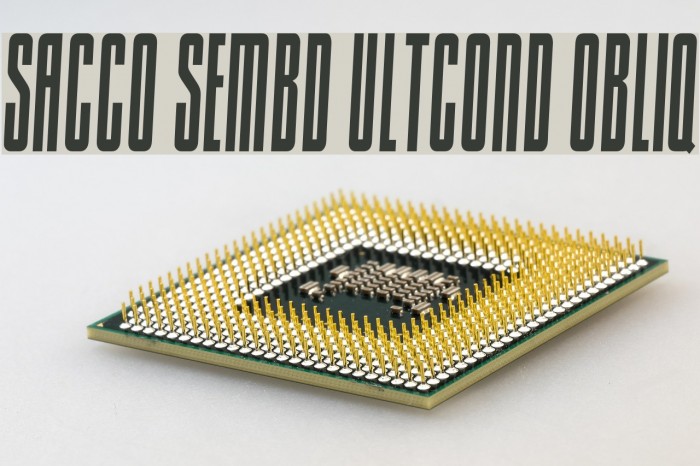 Sacco SemBd UltCond Obliq Font examples