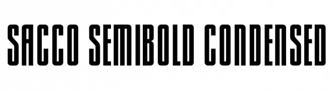 Sacco SemiBold Condensed  Frei Schriftart Herunterladen