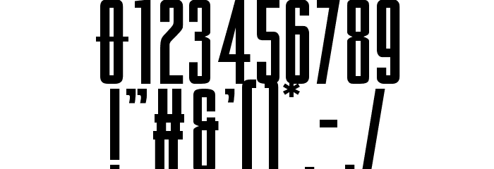 Sacco SemiBold Condensed Font OTHER CHARS