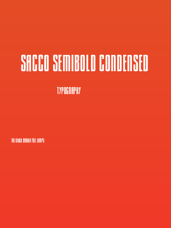 Sacco SemiBold Condensed Poster