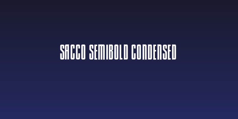 Sacco SemiBold Condensed Social Header