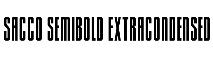 Sacco SemiBold ExtraCondensed Font
