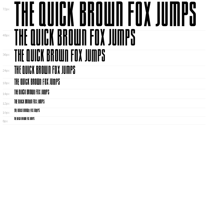 Sacco SemiBold ExtraCondensed Waterfall