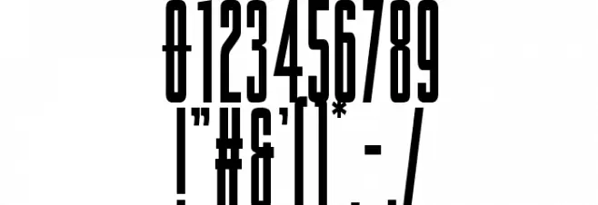 Sacco SemiBold UltraCondensed Font OTHER CHARS