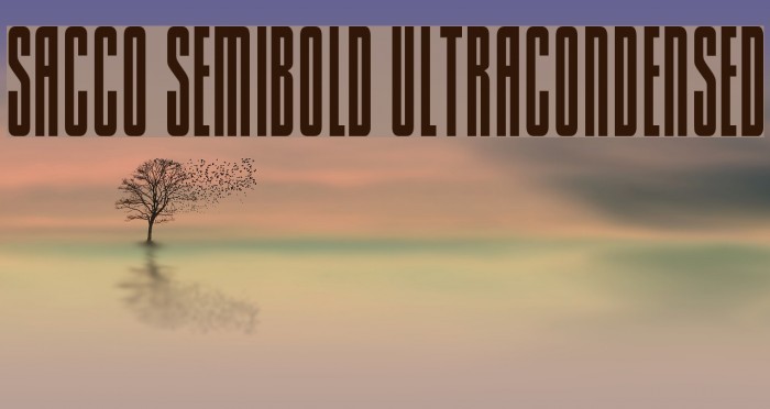 Sacco SemiBold UltraCondensed Font examples