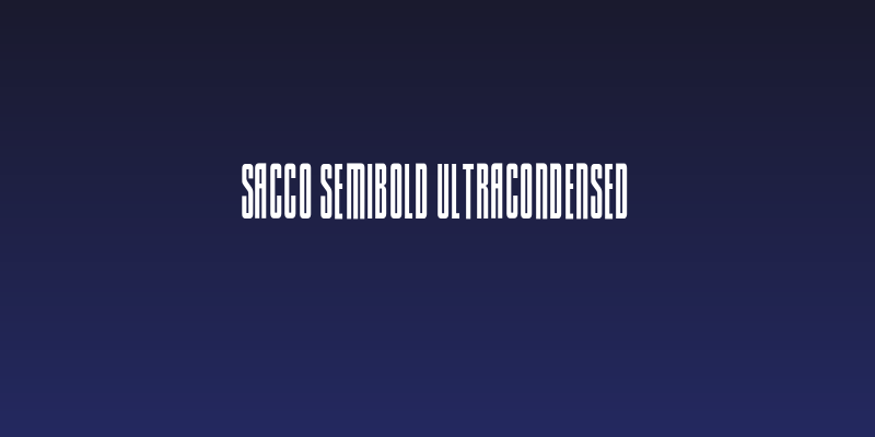 Sacco SemiBold UltraCondensed Social Header