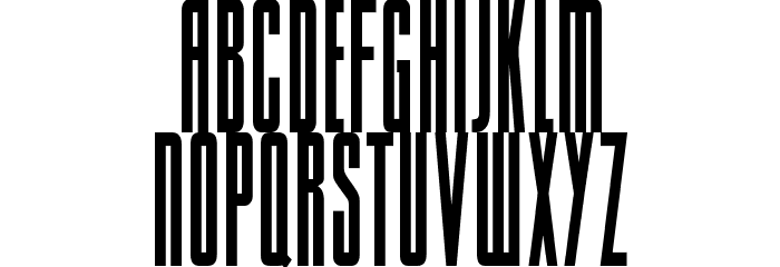 Sacco SemiBold UltraCondensed Font LOWERCASE