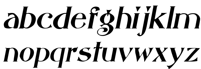 Saccule Oblique Font LOWERCASE