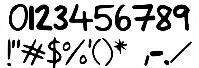 Sacha_Sharpie_2 Font OTHER CHARS