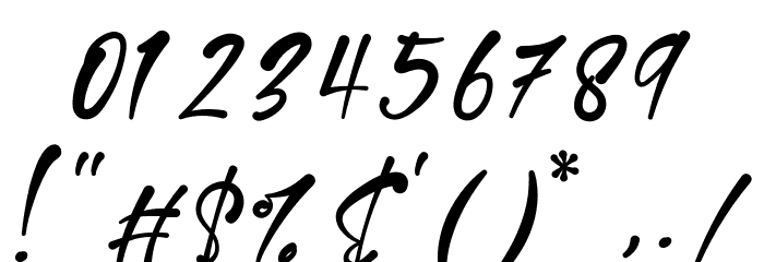 Sachi Script DEMO Font OTHER CHARS