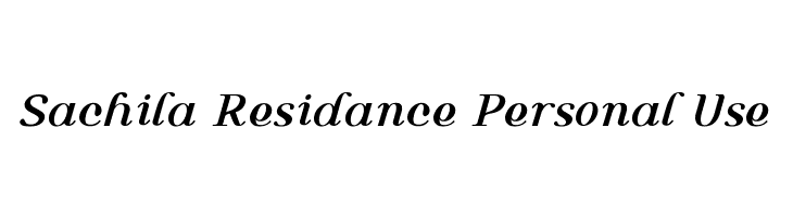 Sachila Residance Personal Use  font caratteri gratis