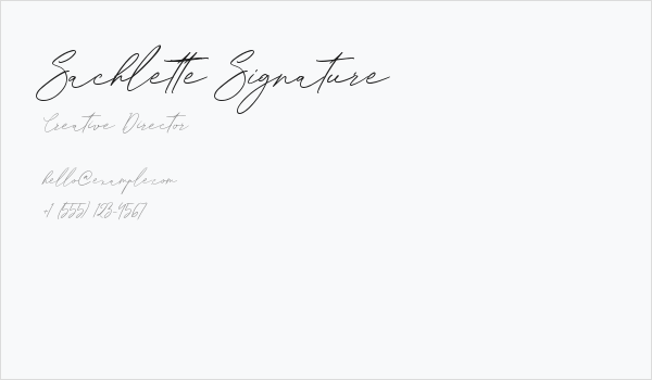 Sachlette Signature Business Card