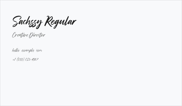 Sachssy Regular Business Card