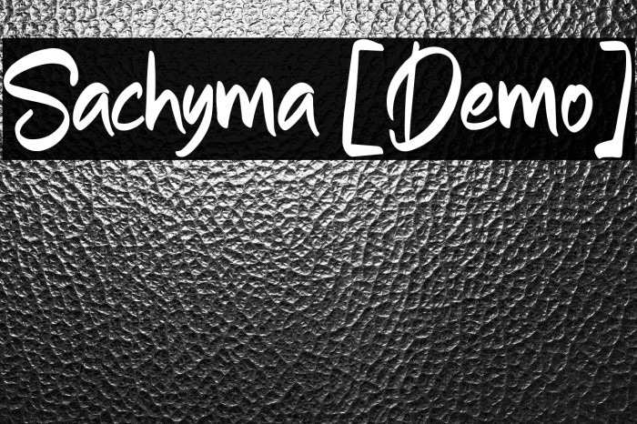 Sachyma [Demo] Example 1
