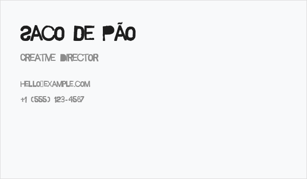 Saco de Pão Business Card