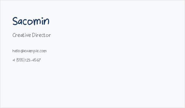 Sacomin Business Card