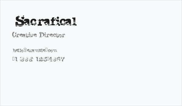 Sacrafical Business Card