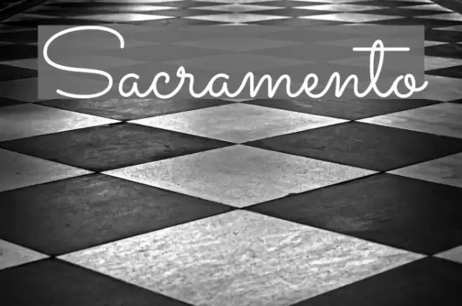 Sacramento Font examples