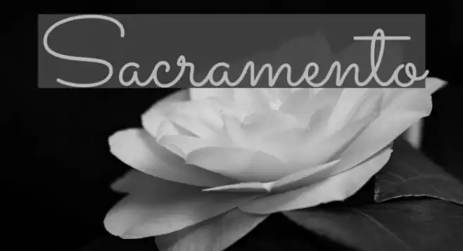 Sacramento Font examples