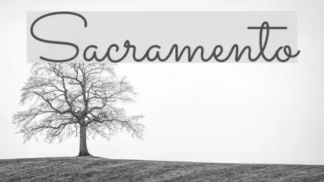 Sacramento Font examples