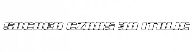 Sacred Czars 3D Italic  Frei Schriftart Herunterladen
