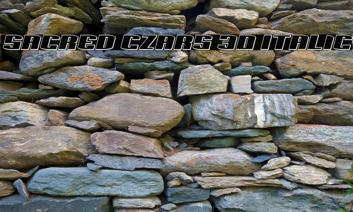 Sacred Czars 3D Italic Example 1