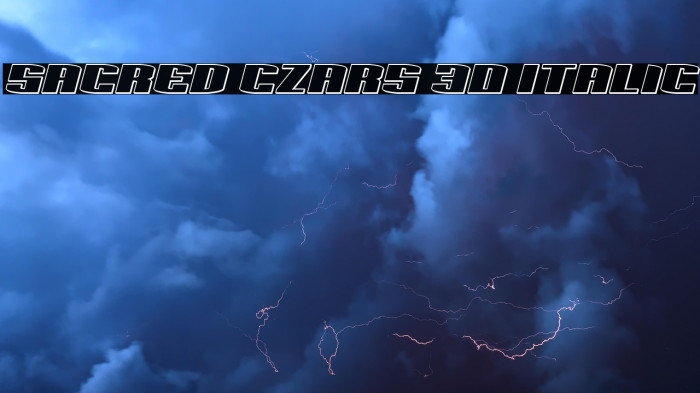 Sacred Czars 3D Italic Example 3