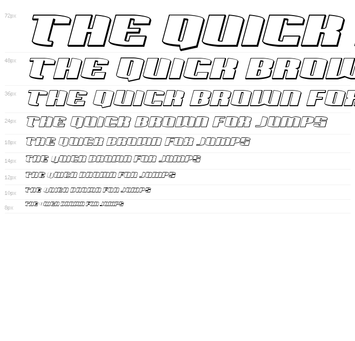 Sacred Czars 3D Italic Waterfall