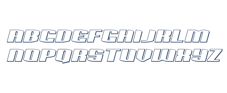 Sacred Czars 3D Italic Lowercase