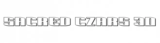 Sacred Czars 3D  Скачать бесплатные шрифты