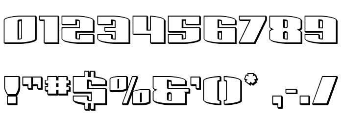 Sacred Czars 3D Font OTHER CHARS