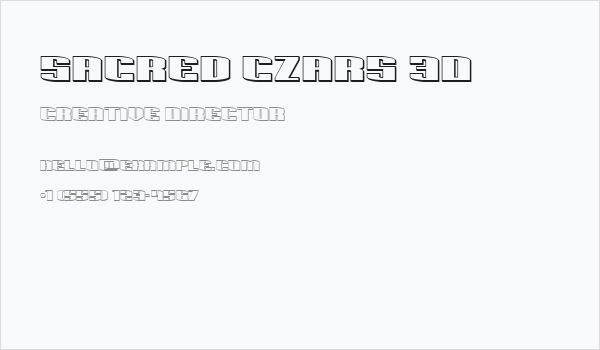 Sacred Czars 3D Business Card