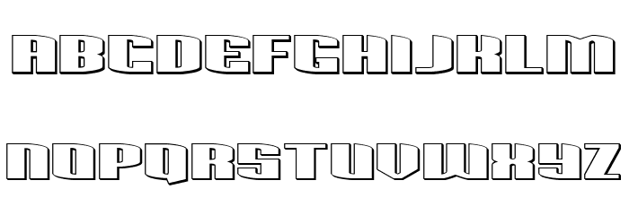 Sacred Czars 3D Font LOWERCASE