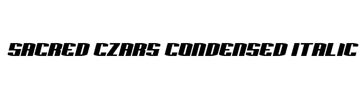 Sacred Czars Condensed Italic  Frei Schriftart Herunterladen