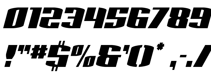Sacred Czars Condensed Italic Font OTHER CHARS