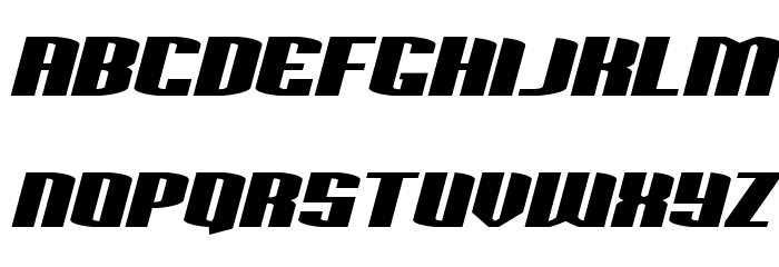 Sacred Czars Condensed Italic Font LOWERCASE