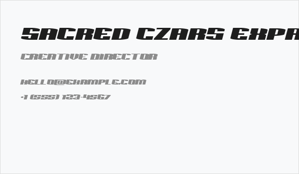 Sacred Czars Expanded Italic Business Card