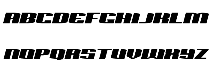 Sacred Czars Expanded Italic Font LOWERCASE