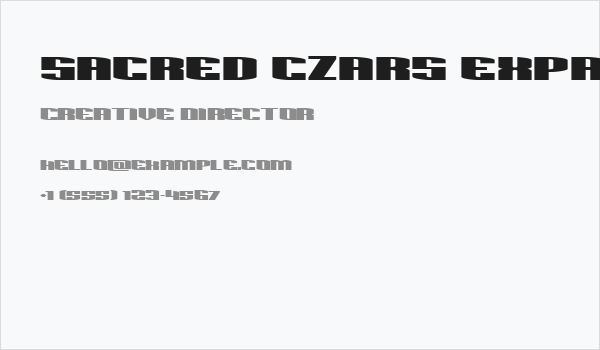 Sacred Czars Expanded Business Card