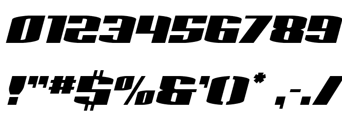 Sacred Czars Italic Font OTHER CHARS