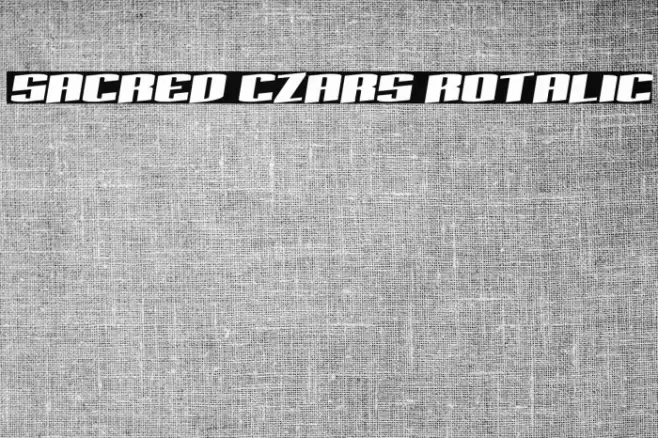 Sacred Czars Rotalic Font examples