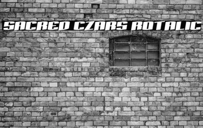 Sacred Czars Rotalic Font examples