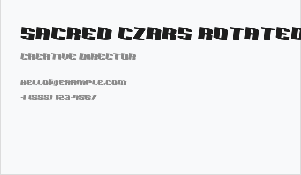 Sacred Czars Rotated 2 Business Card
