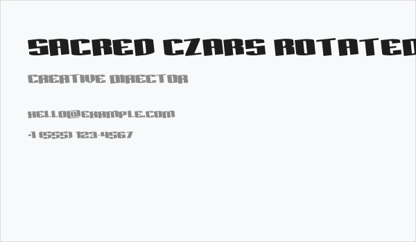 Sacred Czars Rotated Business Card