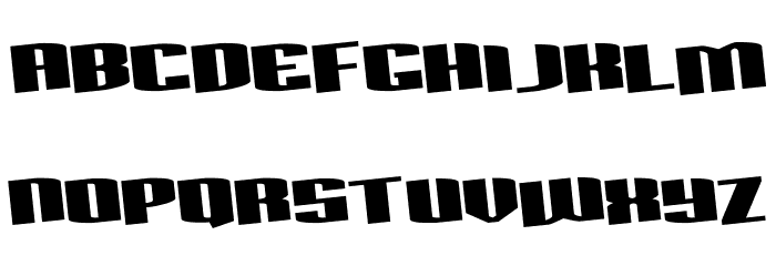 Sacred Czars Rotated Font LOWERCASE