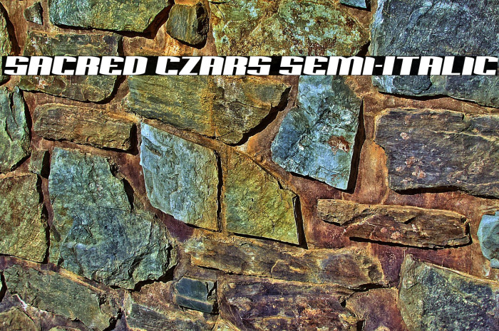 Sacred Czars Semi-Italic Example 1